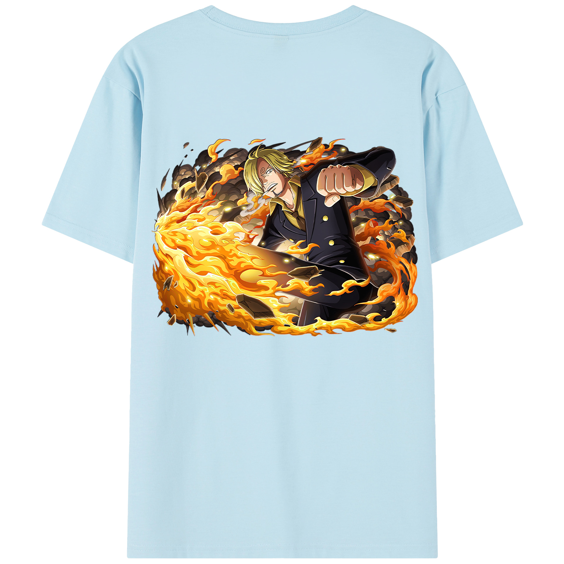 ワンピース サンジ ONE PIECE Sanji 綿100％半袖Tシャツ（背面プリント）